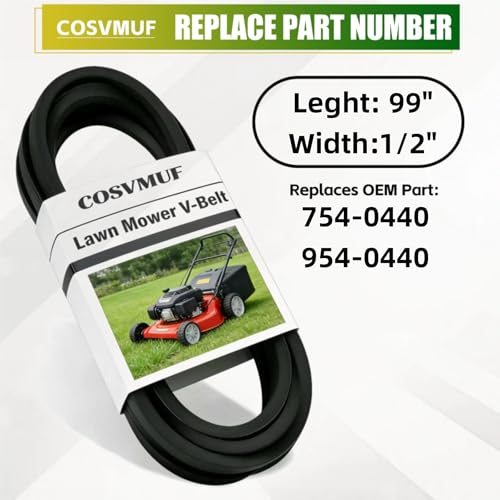 754-0440 Mower Deck Belt 1/2" x 99" for MTD Toro AYP 46" Deck - size: 754-0440 (1/2" x 99")