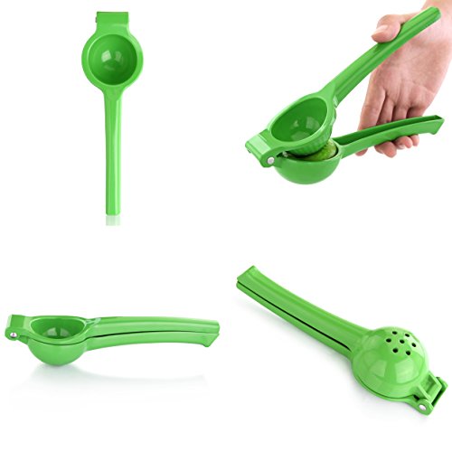 New Star Foodservice Lime Squeezer, Commercial Restaurant Grade Enameled Aluminum Citrus Press, Manual Hand Juicer for Limes, Lemons, and Small Citrus, Green - color: Green