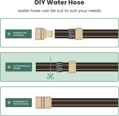 Giraffe Tools Garden Hose 5/8", 4ft Short Garden Hose | Custom Length, No Kink, Flexible, Leakproof Water Hose, 600 Burst PSI - size: 4FT Male Female