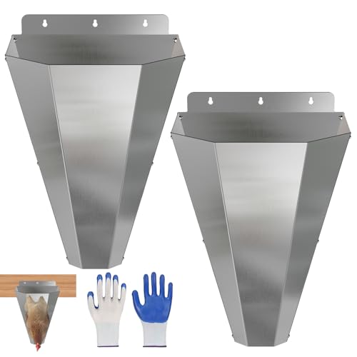 Medium Chicken Kill Cone for Butchering 2-Pack Stainless Steel Killing Cone - size: 2pack-Mideum
