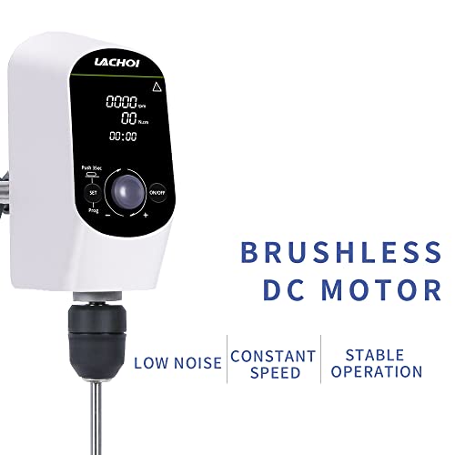 Electric Overhead Stirrer Mixer Lab LCD 2000RPM Timing 20L 10000mPas - size: 20LD