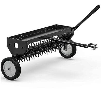 YITAMOTOR 40" Tow Behind Spike Aerator Lawn Plug Core Aerator Tool