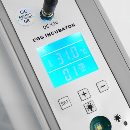 Egg Incubator 16 Eggs, Fully Automatic Digital Household Egg Incubator, Automatic Egg Turning, Temperature Control, 110V/12V Poultry Hatching Machine, for Chicken Duck Bird Eggs - size: 16 Eggs
