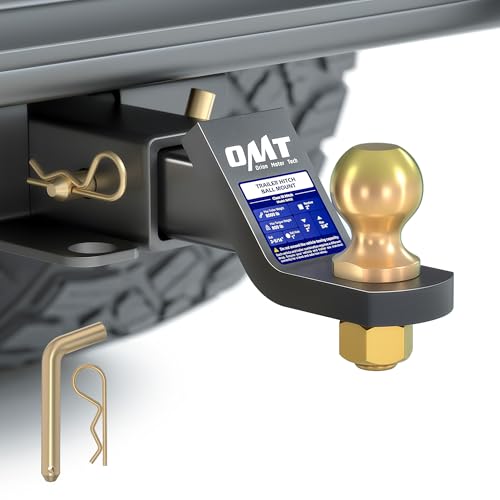 OMT Trailer Hitch Ball Mount, 2" Receiver, 2" Drop, 8000 lb Capacity - size: 2" Ball, style: 2" Drop & 3/4" Rise
