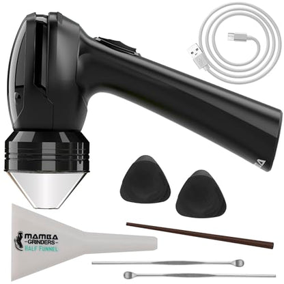 Mamba Original Electric Seed Grinder, USB-C Rechargeable Spice Mill, Black - color: Black & Black
