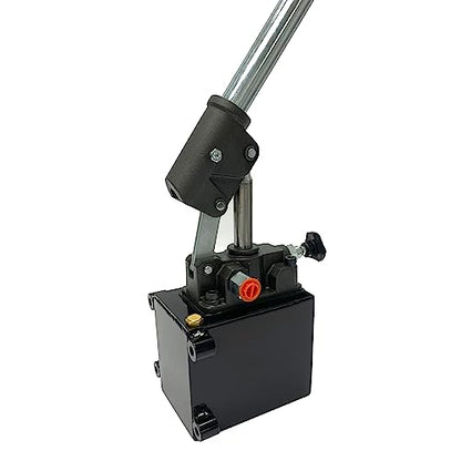 Single Acting Hydraulic Hand Pump with 3 QTs Tank - Manual Hydraulic Pump with Changeover Valve - 1.5 CID, 3600 PSI, 3/8" NPT Ports Piston Hand Pump - color: Single Acting, size: 1.5 CID 3 QTs tank