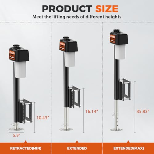 Electric Trailer Jack 7500LBS, Heavy Duty Side Mount Electric Tongue Jack - size: Electric Trailer Jack Side Mount