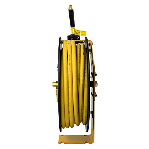 DEWALT 3/8 in. x 50 ft. Retractable Air Hose Reel with Rubber Hose