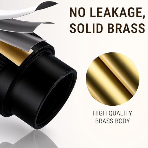 G-Promise Metal Shower Head Shut Off Valve, Flow Control Valve - color: Matte Black