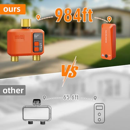 WiFi Sprinkler Timer 2 Zone, Smart Water Timer with Brass Inlet & Outlet - style: 2 Outlet- Brass