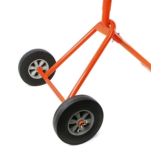 Stark USA 1/2hp 5.0 CU FT Portable Electric Concrete Cement Mixer Barrow Machine Mixing Mortar for Stucco Mortar Seeds Fodder with Handle Stand and Wheel, Orange