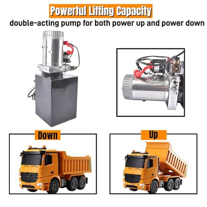 8 Quart Double Acting Hydraulic Power Unit 3200 PSI, 12V DC - color: Double Acting, size: 8 Quart