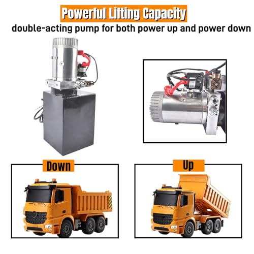 8 Quart Double Acting Hydraulic Power Unit 3200 PSI, 12V DC - color: Double Acting, size: 8 Quart
