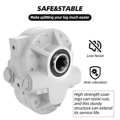 RYFT Hydraulic PTO Pump 7.4 GPM 540 RPM 2250PSI Hydraulic Power Take Off Pump 6 Teeth SAE 16 Inlet and SAE 12 Outlet for Trucks Tailgate Lift for Log Splitter, Dump Trailer and ScissorLift - size: 7.4GPM
