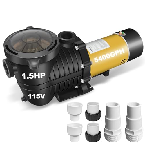 115Vac 1.5HP Two-Speed Energy Efficient Self-Priming Pool Pump - color: Dark Gold