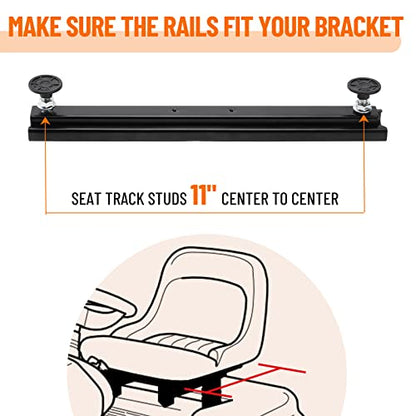 Universal Seat Slider Kit for Go Kart Bucket Seats - color: Black