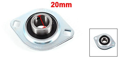 uxcell Sbpfl204 Pressed Steel 2-Bolt Flanged Pillow Block Bearing 20mm ID