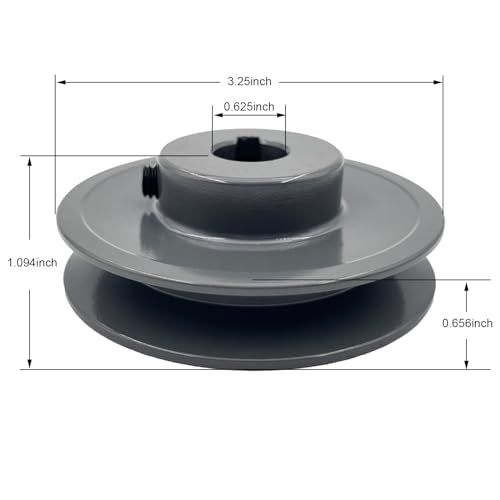 AK32-5/8 Sheaves,v Belt Pulley 5/8 inch Bore 3.25" OD,Motor Pulley Cast Iron for A 3L 4L V-Belts,AK3258 Pulley - size: 5/8"Bore,3.25"OD