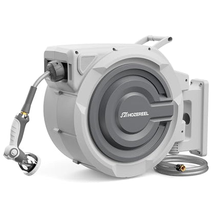 Retractable Hose Reel 5/8"x 110ft, Retractable Garden Hose - size: 5/8" 110 FT Hose & Reel