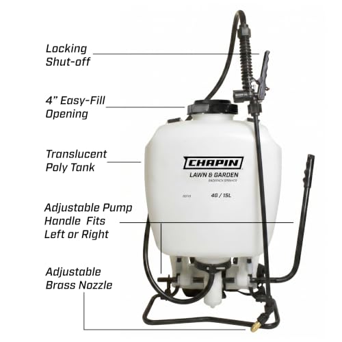 CHAPIN 60116 Backpack Sprayer – 4 Gallon Easy‑Pump Control - style: 4 Gallon