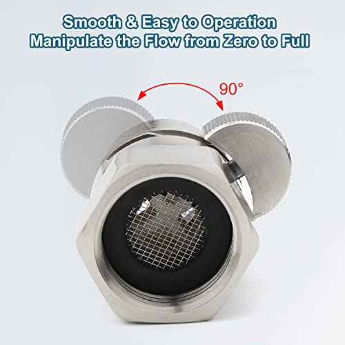 Midanya G1/2" Water Flow Control Shower Shut Off Valve,Brushed Nickel - color: Nickel