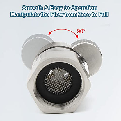 Midanya G1/2" Water Flow Control Shower Shut Off Valve,Brushed Nickel - color: Nickel
