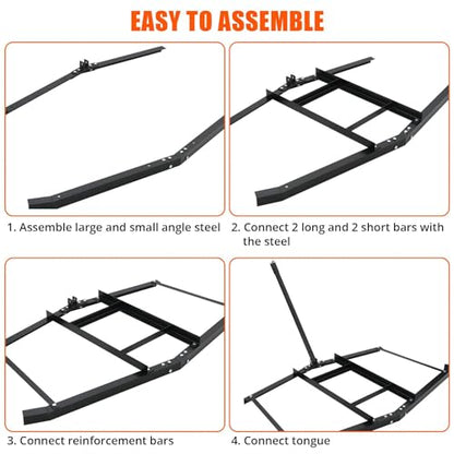 Drag Harrow 74”Wide High Efficient Driveway Grader with Pin Hitch, Up to 50lbs, Heavy-Duty Lawn Leveling Rake Pull Behind Lawn Tractor Rake for Sand, Soil, Farm, Garden - size: 74"