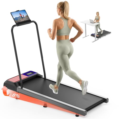 Gkyet Walking Treadmill Pad with Incline, 2.5 HP Under Desk Treadmill - color: Black