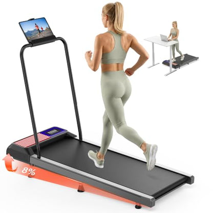 Gkyet Walking Treadmill Pad with Incline, 2.5 HP Under Desk Treadmill - color: Black