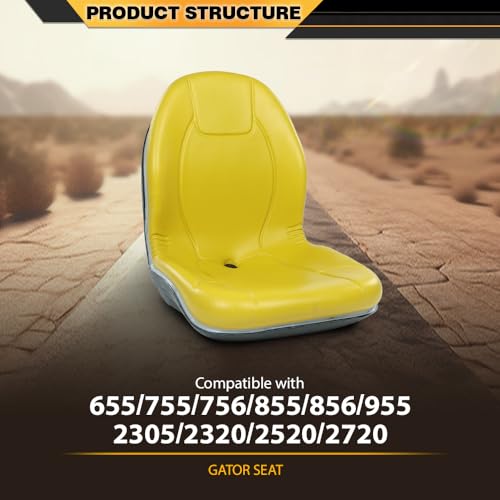 CNNELL Tractor Seat Fit John Deere Compact Utility Tractors: 655, 755, 756