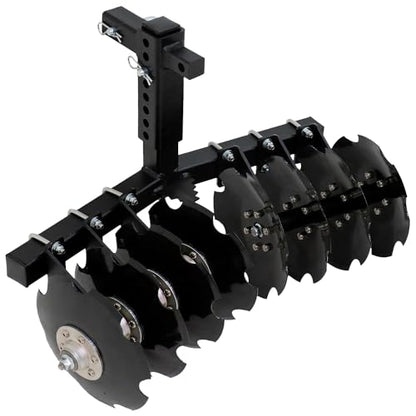 Big Buck 32" Pull Behind Disc Plow Harrow UTV Implement with 2" Receiver Mount, Cultivates 1 to 2 Acres - size: 32 Inches