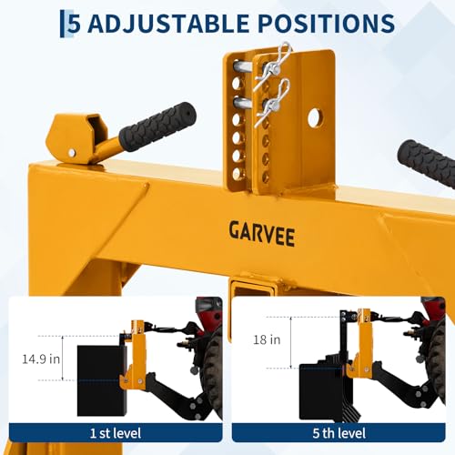 3-Point Quick Hitch with 2" Receiver, 3000lbs 3-Pt Trailer Hitch - color: Yellow, size: No Adapter
