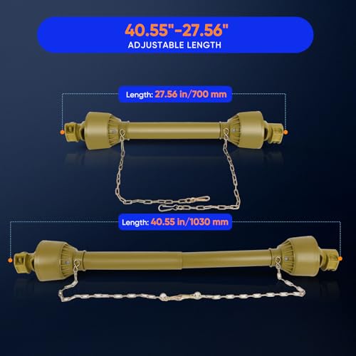 ECCPP Drive Shaft, Series 1 Tractor PTO Shaft, 16-25Pk, Yellow