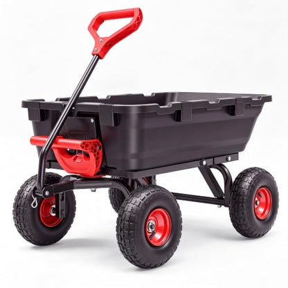 Garden Dump Cart Wheelbarrow 900 Lbs, Heavy Duty Yard Wagon