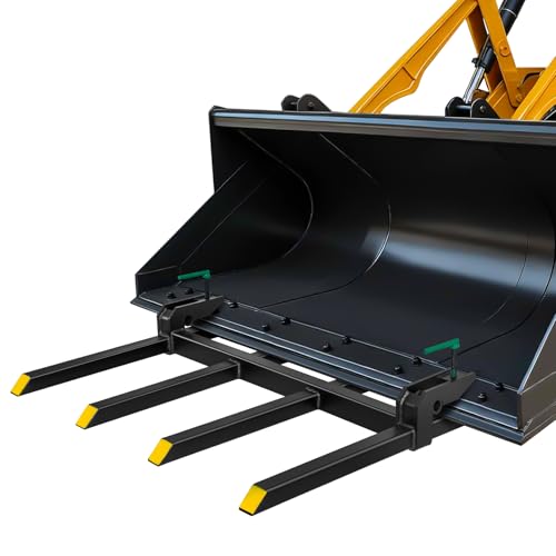 Clamp On Pallet Forks Adjustable Stabilizer Bar - Pallet Forks Clamp On For Tractor Bucket,43" 2500 LBS - size: 43" 2500 LBS