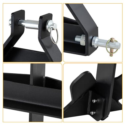 Middle Buster for Category 1, 3-Point Quick Hitch Tractors, Heavy Duty Steel Furrows and Harvests Potatoes, Hitch Plow Subsoiler for Tractor, Black