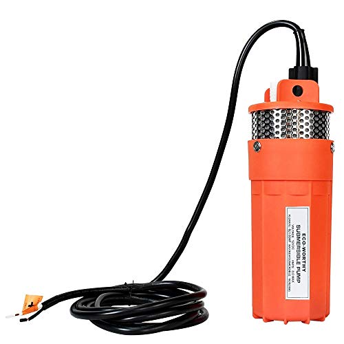ECO-WORTHY 12V DC Submersible Well Water Pump with 10ft Cable, Water Flow 1.6GPM, Max Lift 100ft/30m, 96W Deep Well Pump for Irrigation, farm, ranch, home - size: 12v 96w Well Pump