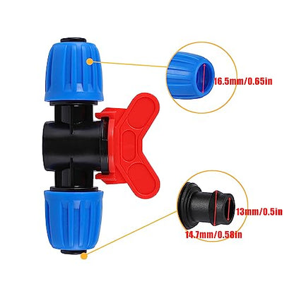 6 Pcs 1/2 Inch Drip Irrigation Tubing Switch Valve - size: 1/2 Inch Switch Valves
