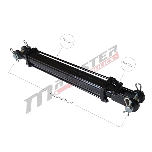 Double Acting Hydraulic Cylinder - AG Tie-Rod Hydraulic Cylinder 2500 PSI Agriculture Standard 2.5" bore 36" Stroke (2.5x36) - size: 36" Stroke, style: 2.5" Bore