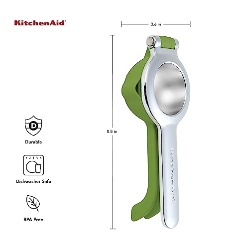 KitchenAid Citrus Juice Press Squeezer for Lemons and Limes with Seed Catcher and Pour Spout, 8 Inch (Pack of 12) - color: Lime, size: 8 Inch (Pack of 12)