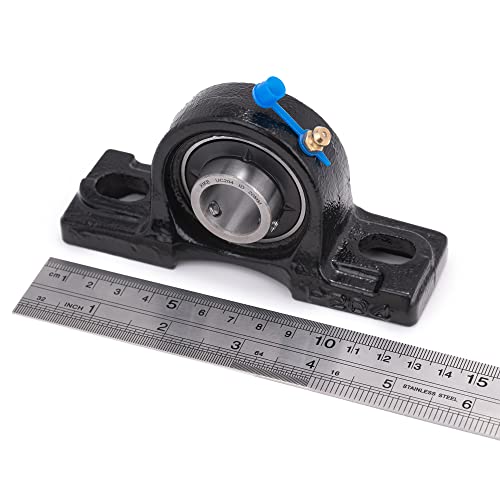 XIKE 2 Pcs UCP204 Bore 20mm Pillow Block Mounted Ball Bearings - size: UCP204 Bore 25/32"