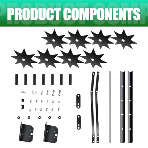 250 lbs Pull Lawn Aerator, 35" Behind Aerator with 8 Steel Spikes for Yard | Heavy Duty Durable Yard Aerator, Counterweight Tray & Universal Hitch, Tow Spike Aerator Tool for Lawn Garden Farm, Black