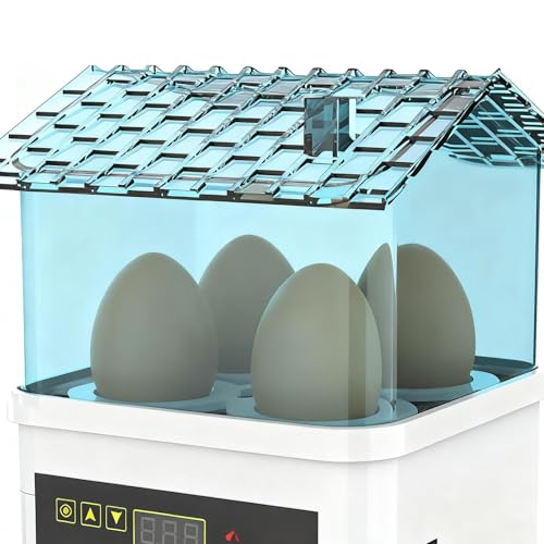 Incubators for Hatching Eggs 4-Grid Transparent LED Display Manual Turning