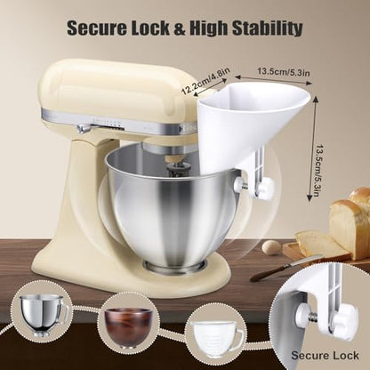 Flour Funnel for Multiple Mixer,Kitchen Aid Accessories and Attachments