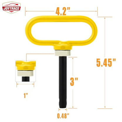 Magnetic Hitch Pin - Heavy Duty Ultra Strong Neodymium Magnet Trailer Gate Pin for Easy One-Handed Hook On & Off, for Lawn Mower Trailer Hitch Pin and Tow Behind Attachments ( Yellow） - color: Yellow