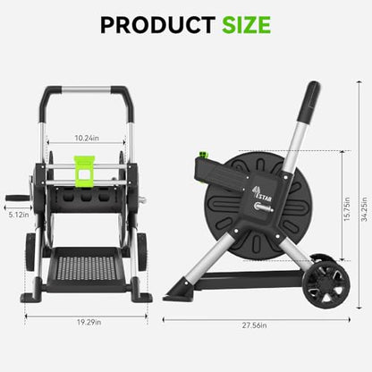 Upgrade Garden Hose Reel Cart, Holds 200 Ft 5/8" Hose With Wheels - size: 200 FT