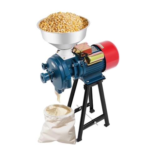 Electric Grain Grinder Mill Corn Grinder, Electric Grinder for Spices and Seeds, 2200W Dry Herb Wheat Cereals Rice Grinder, Feed Flour Grinding Machine with Funnel, US Shipping