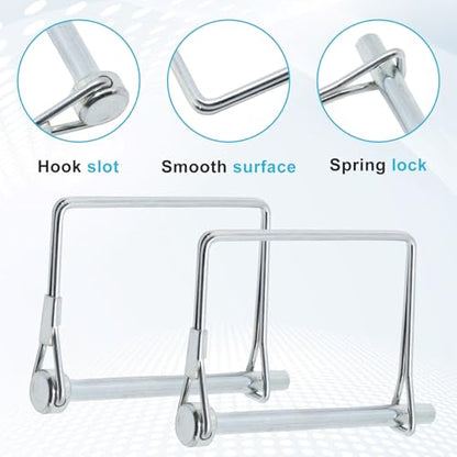 Hitch Pin Lock, Trailer Coupler Hitch Locking Pin Diameter 1/4 Inch x 3 Inch (10 Pcs)