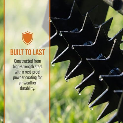 Heavy Duty Tow Behind Lawn Aerator with Steel Spike Discs for Soil