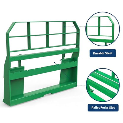 Garvee 46" Skid Steer Pallet Fork Frame with 48" Fork Blades for Tractors Loaders